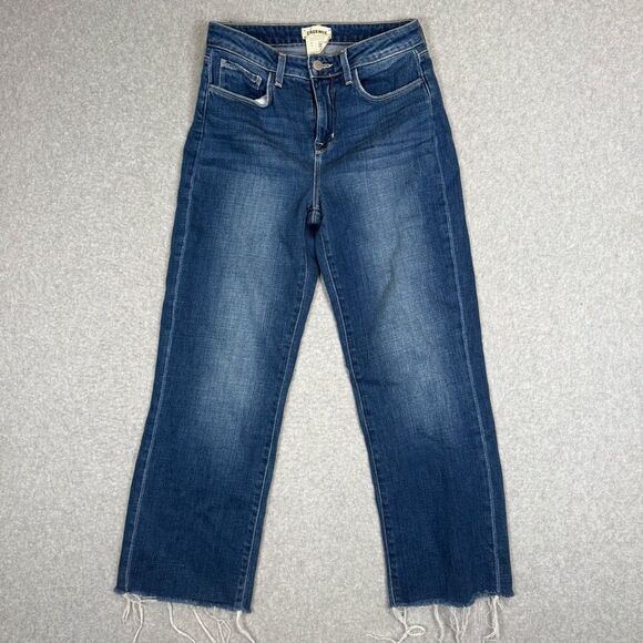 Lagence Women's Size 25 High Rise Distressed Hem Cropped Jeans - Picture 1 of 7
